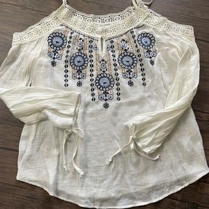 Boho tie sleeve blouse